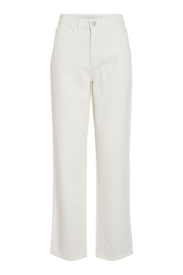 Vila Pantal&oacute;n vaquero recto con cintura alta Blanco