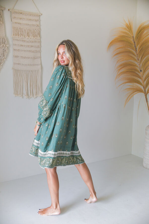 Jaase Vestido corto Adela Kaki