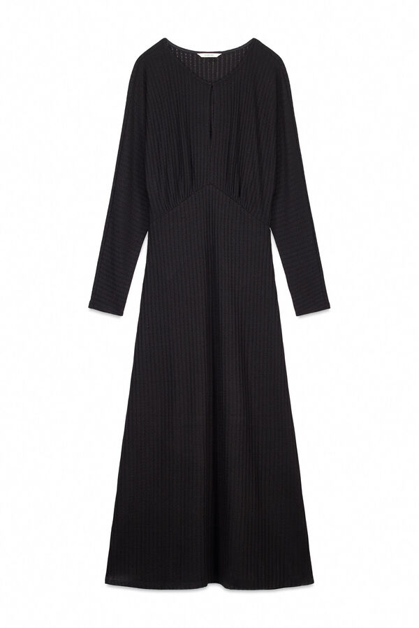 Slowlove Vestido estructura manga murciélago Negro