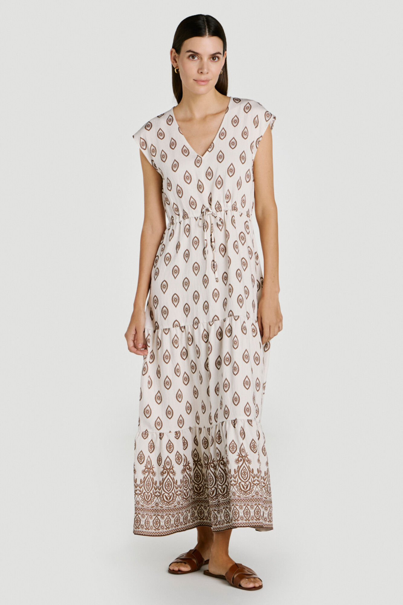 Vila Vestido midi estampado con viscosa