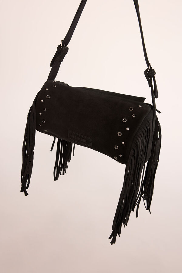 Slowlove Bolso barril flecos Negro