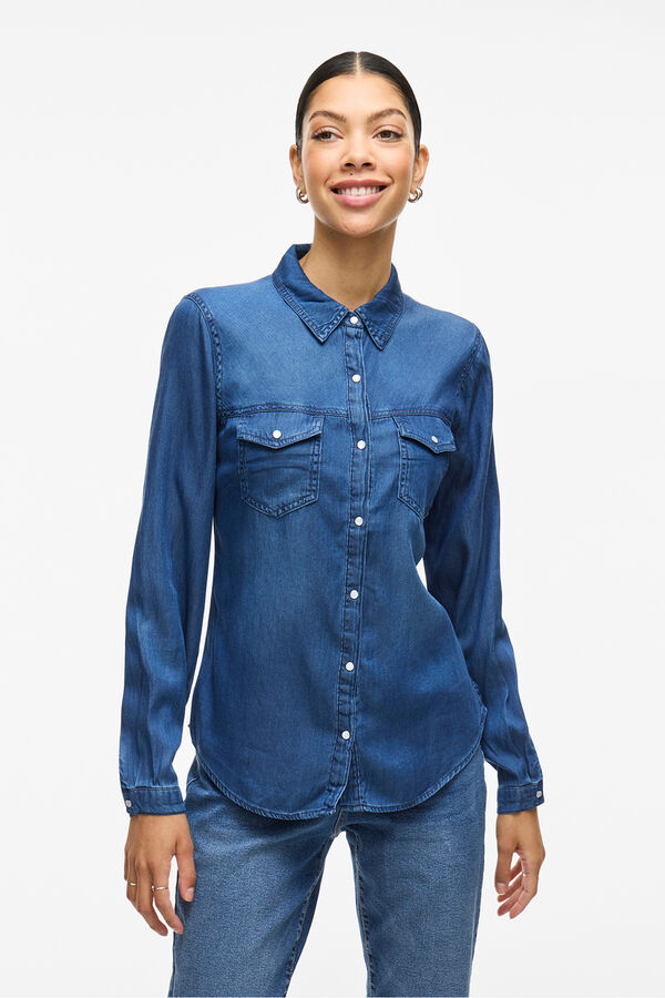 Vila Camisa vaquera manga larga Azul