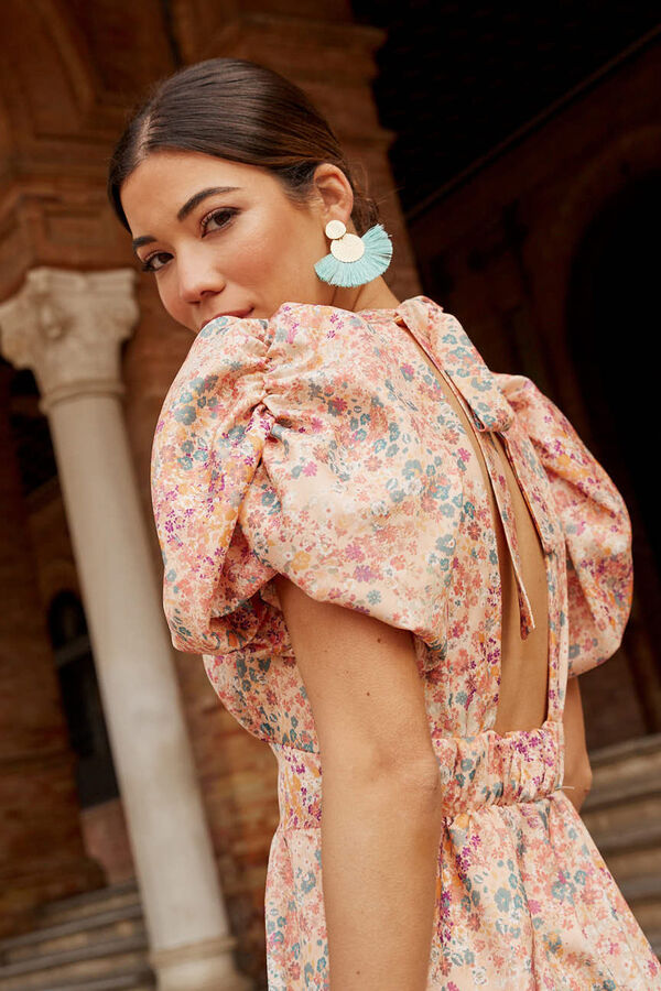 Pol&iacute;n Et Moi Vestido midi Teresa salmon Rosa