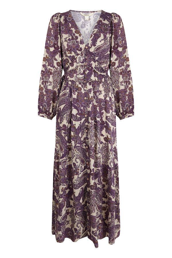 Slowlove Vestido fluido estampado Estampado morado