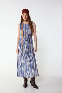Slowlove Vestido estampado frunce