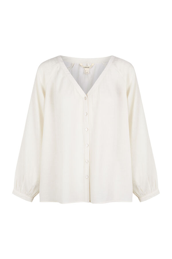 Slowlove Blusa plisada fluida Blanco