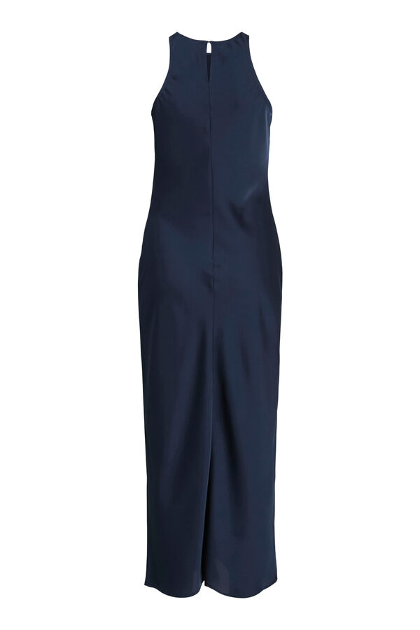 Vila Vestido largo satinado Azul marino