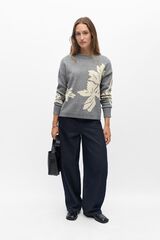 Object Jersey punto estampado Gris