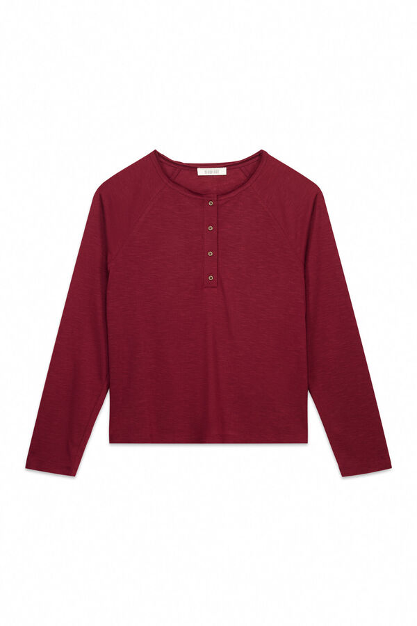 Slowlove Top punto panadero Vino