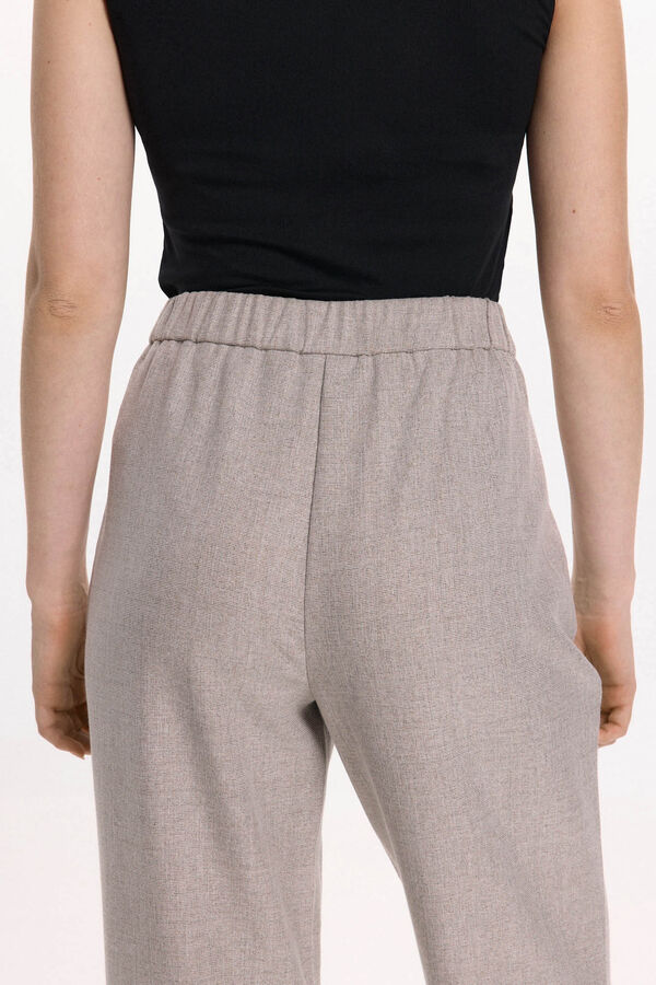 Vila Pantalón de vestir con viscosa Gris