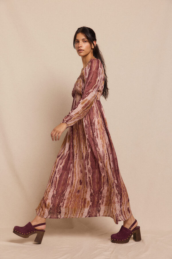 Slowlove Vestido estampado frunces Multicolor