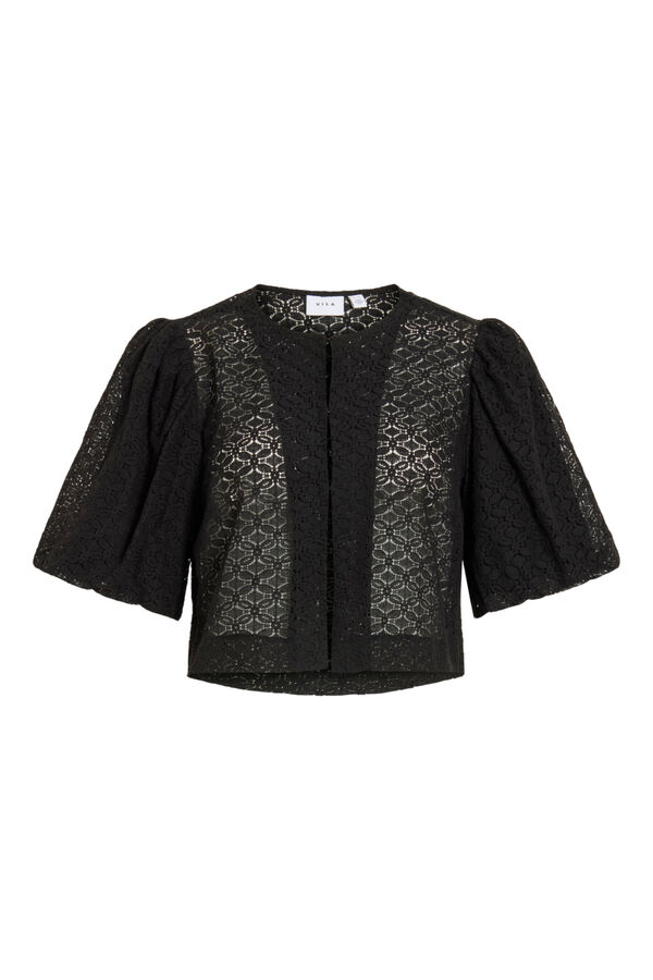 Vila Chaqueta bolero de mujer de encaje Negro