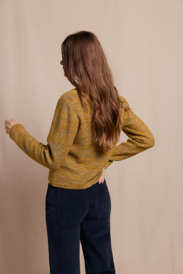 Slowlove Jersey polo jaspeado Dorado