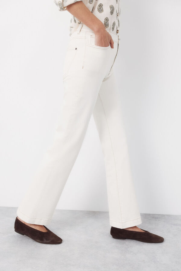 Cortefiel Jeans Bootcut Marfil