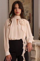 Pol&iacute;n Et Moi Blusa gasa Donna Marfil