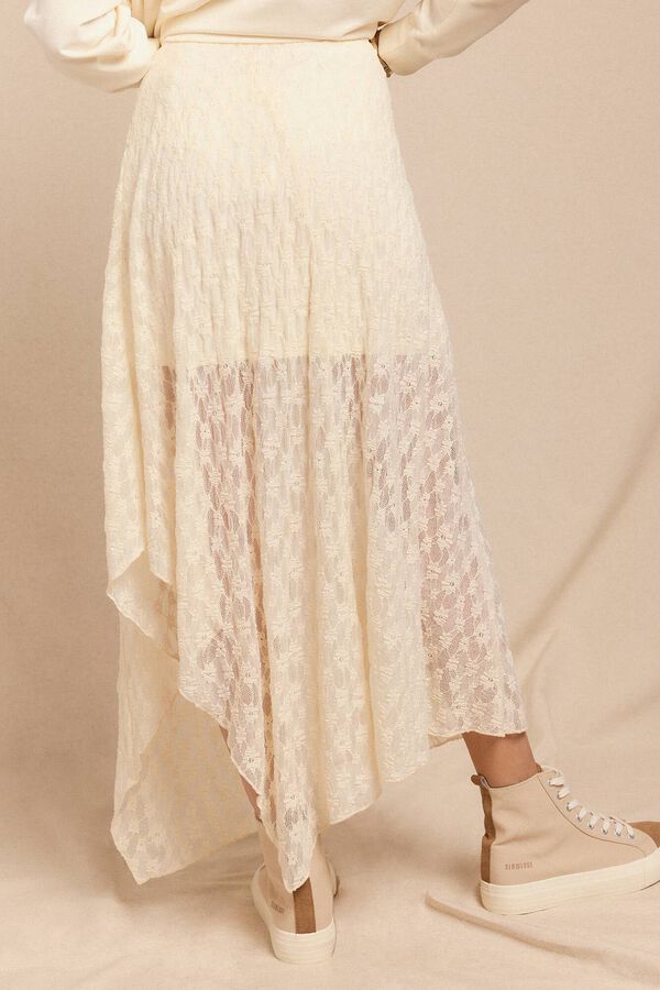 Slowlove Falda de encaje Blanco