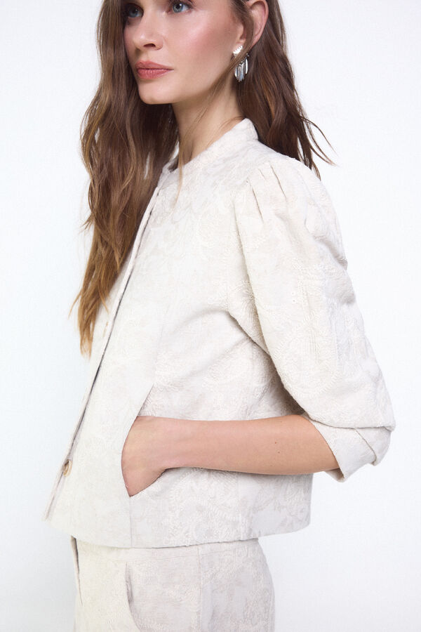 Slowlove Chaqueta bordada Marfil