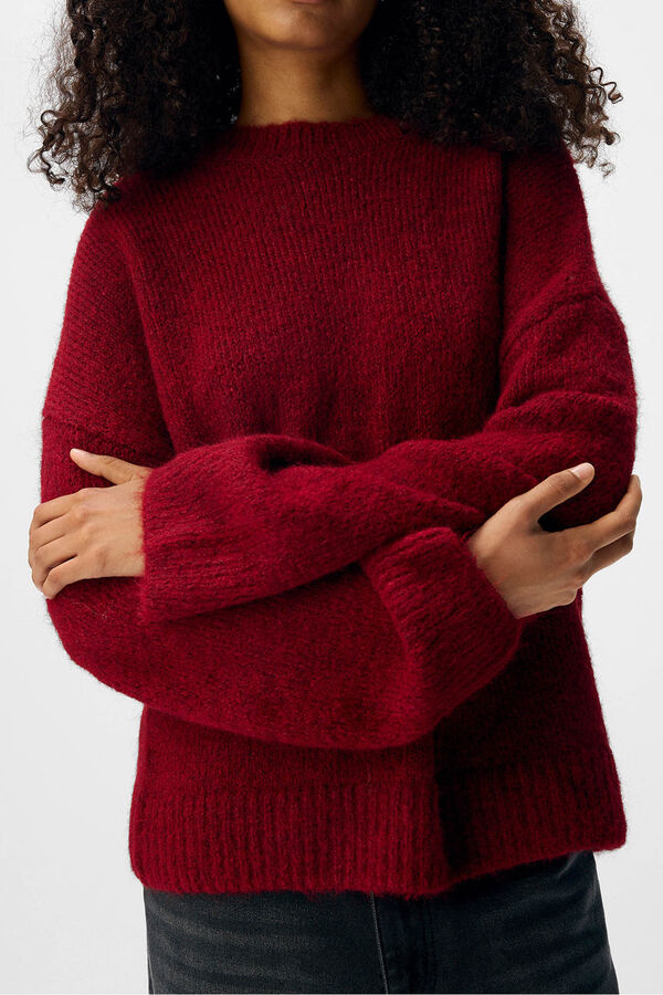 Object Jersey lana cuello redondo Rojo