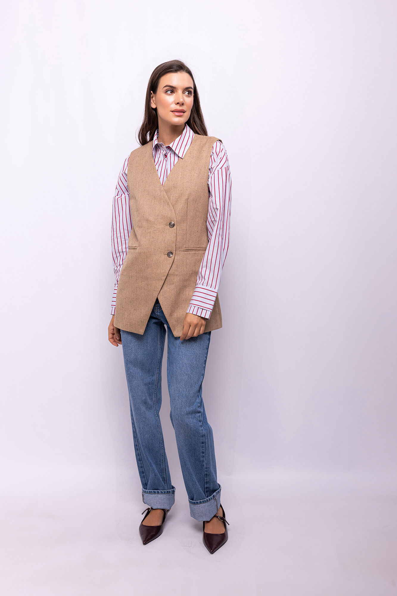 Object Chaleco cruzado tweed