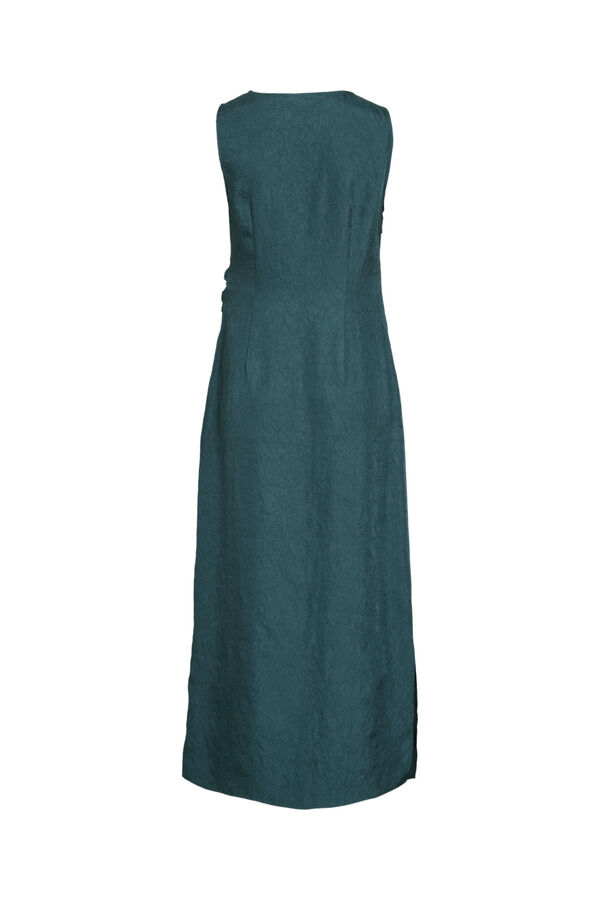 Vila Vestido midi satinado de fiesta Azul