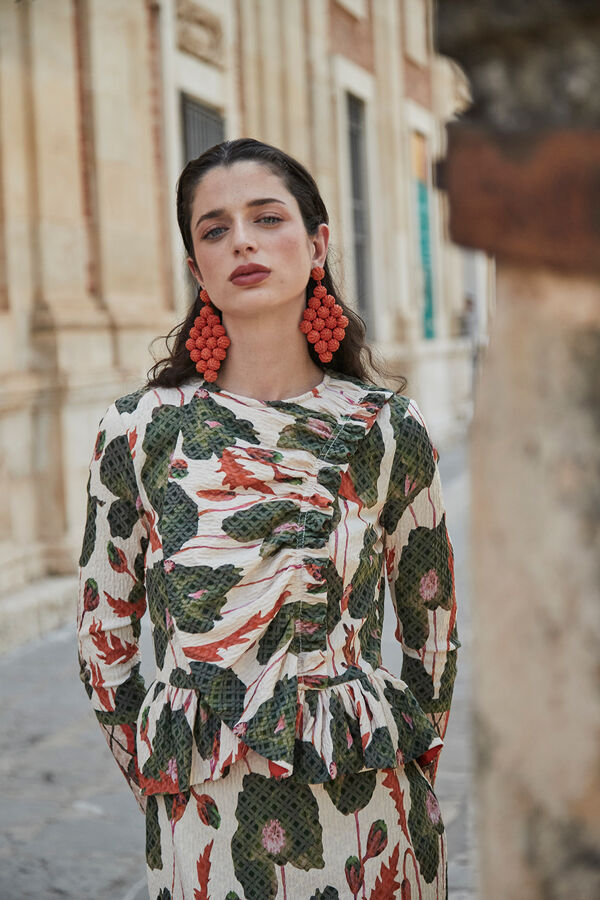 Panambi Vestido Situin Estampado verde