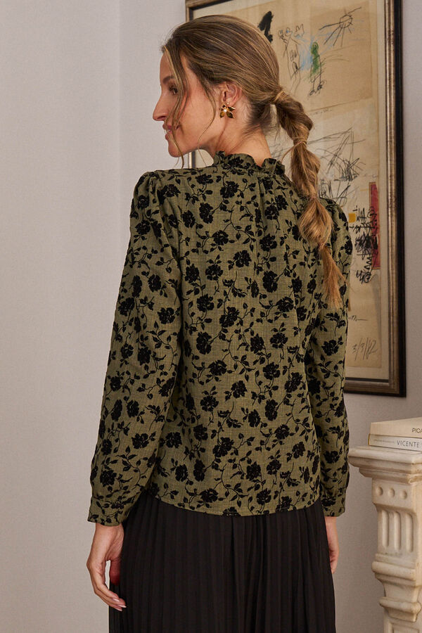 Pol&iacute;n Et Moi Camisa bordado Anica Kaki