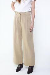 Slowlove Pantal&oacute;n tobillero ancho Beige