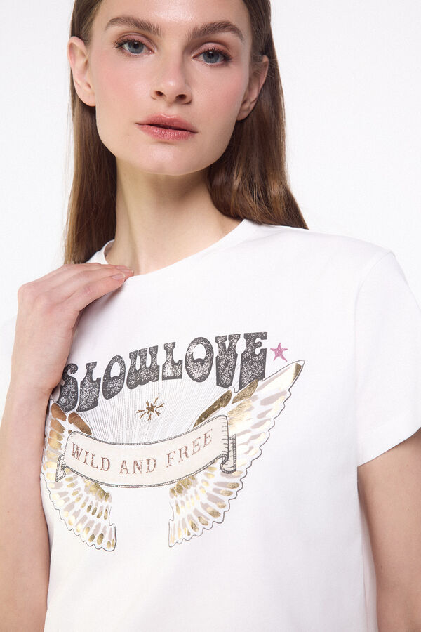 Slowlove Camiseta slowlove estampada Blanco