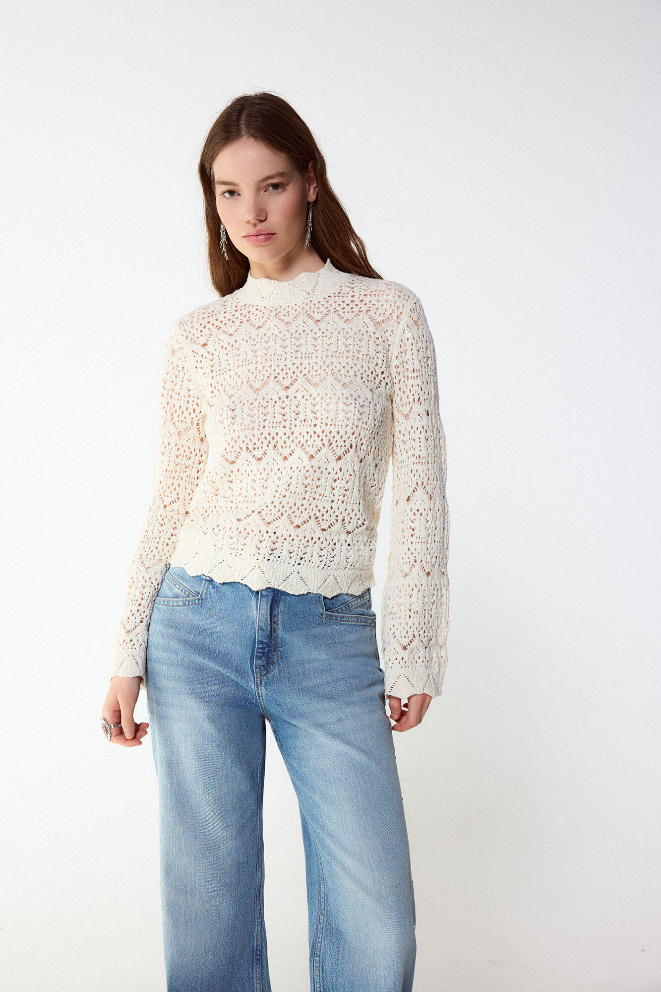 Slowlove Jersey punto calado perkins