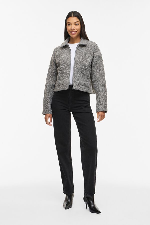 Vila Chaqueta corta boucl&eacute; Gris