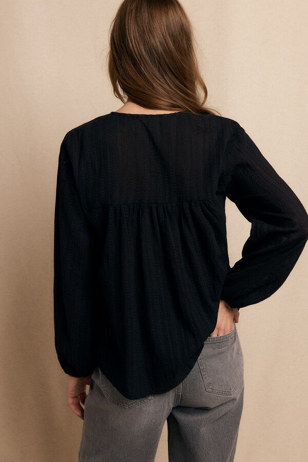 Slowlove Blusa encajes Negro