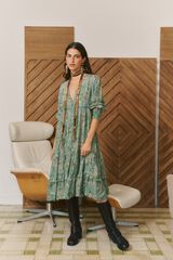 Jaase Vestido midi Monday Estampado verde