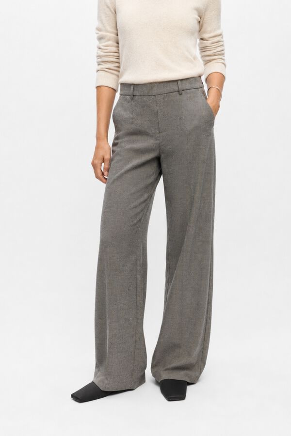 Object Pantal&oacute;n de vestir con rayas Beige