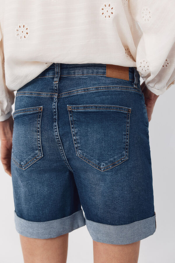 Cortefiel Shorts Vaqueros Azul