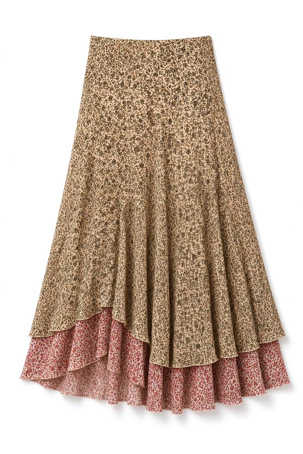 Slowlove Falda estampada evas&eacute; Multicolor