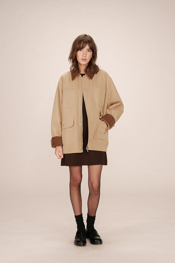 Grace & Mila Chaqueta en sarga de algodón Beige