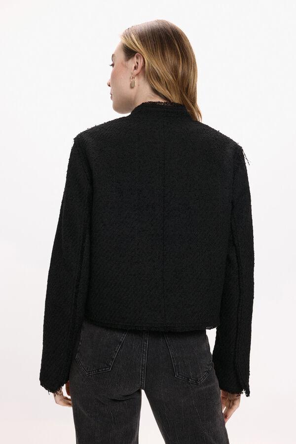 Vila Chaqueta de pa&ntilde;o con botones Negro