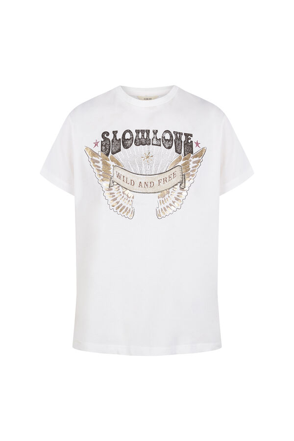 Slowlove Camiseta slowlove estampada Blanco