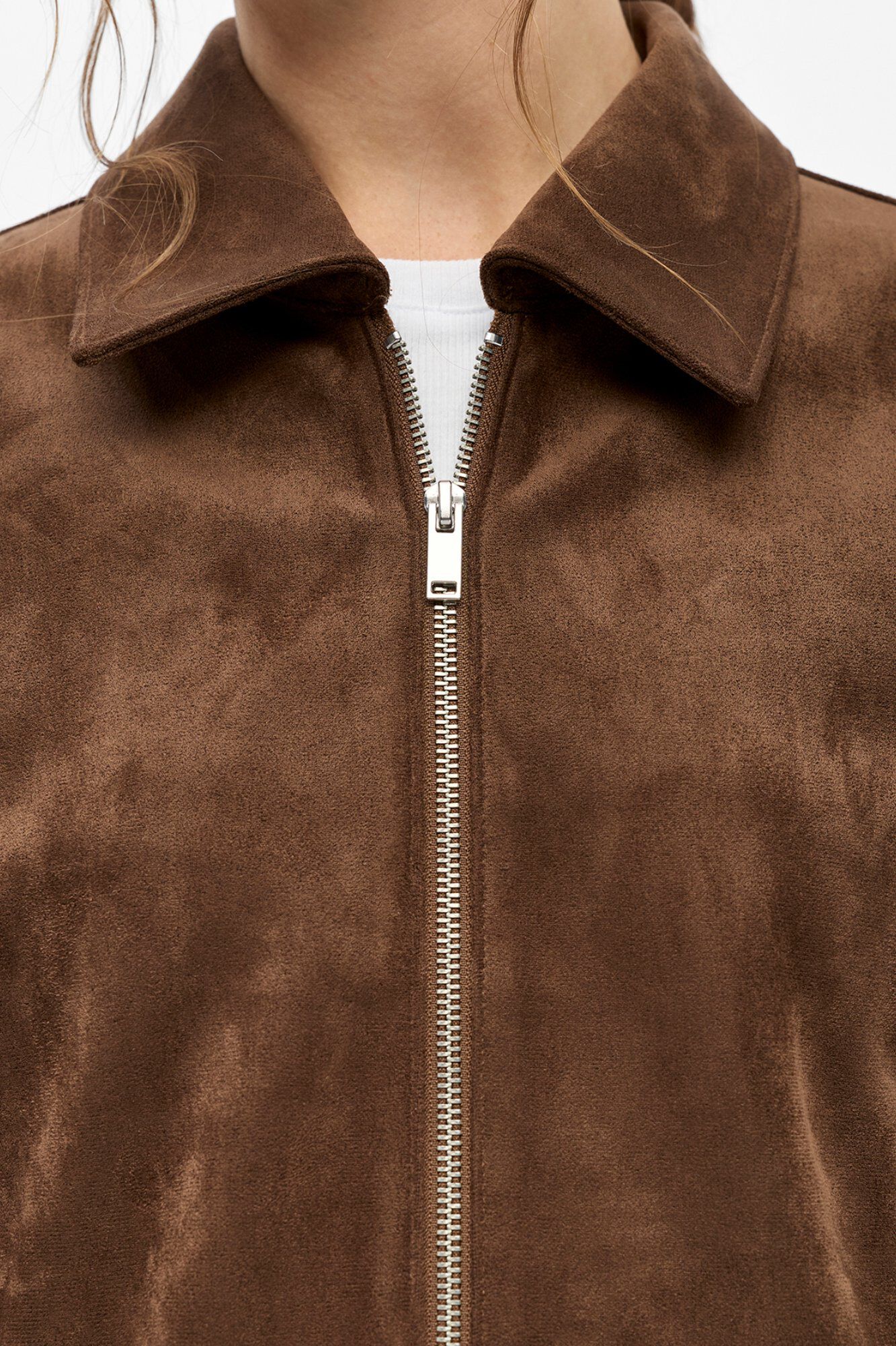 Object Chaqueta corta efecto ante
