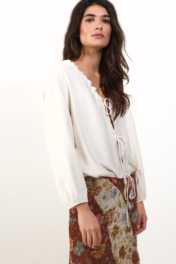 Slowlove Blusa lazadas Blanco