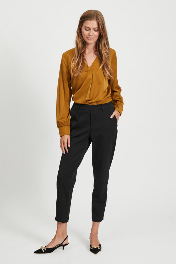 Object Pantal&oacute;n de corte recto Negro