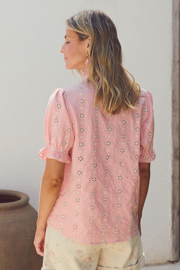 Pol&iacute;n Et Moi Blusa flor Naira Rosa