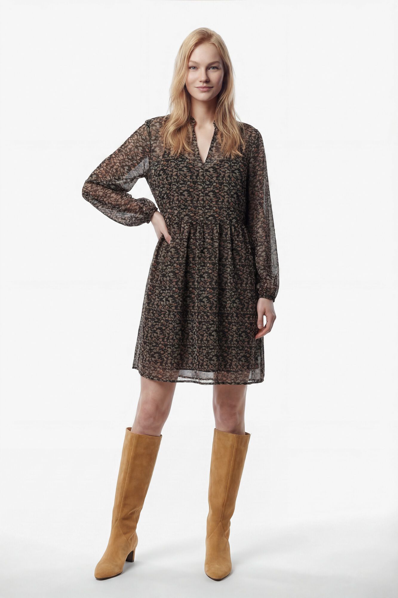 Vila Vestido corto de gasa