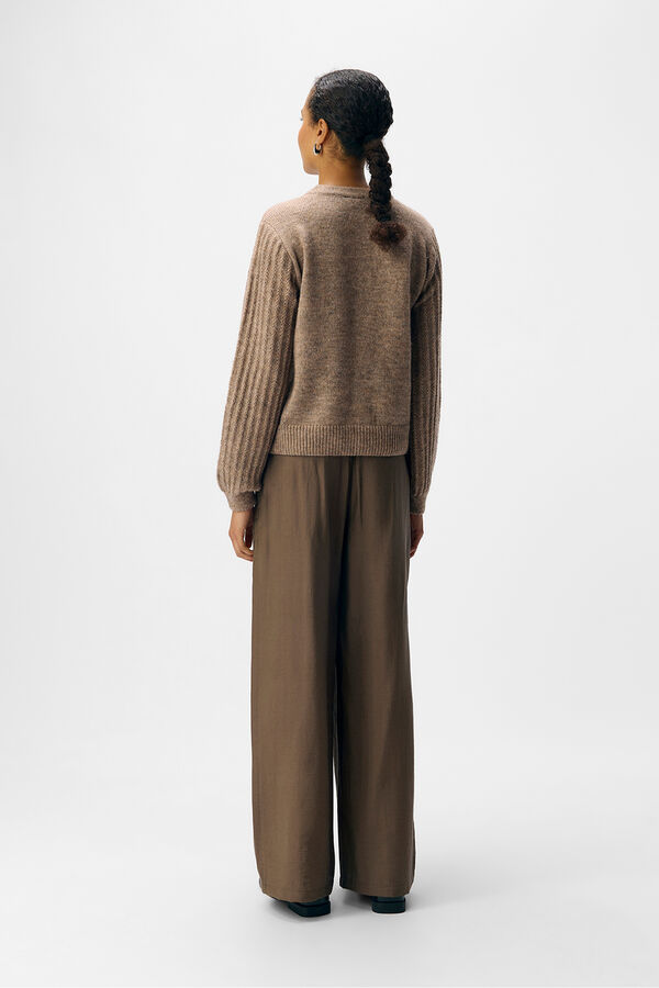 Object Cardigan punto calado Marrón