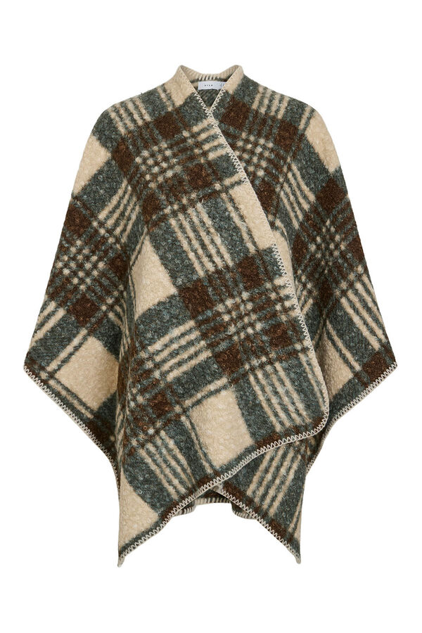 Vila Capa poncho de cuadros Multicolor