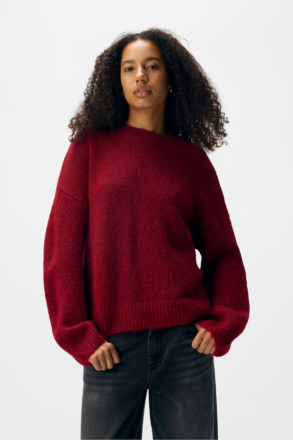 Object Jersey lana cuello redondo Rojo