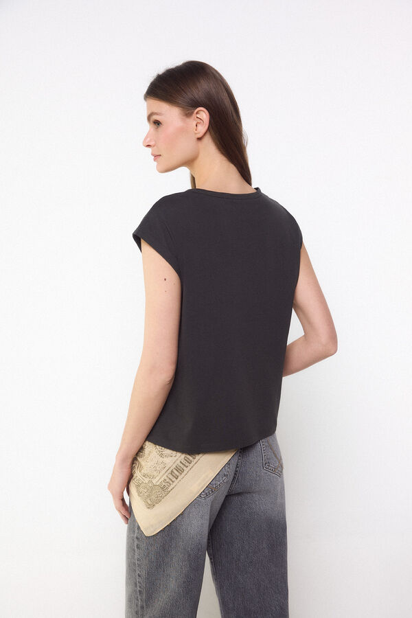 Slowlove Camiseta slowlove guitarra Gris oscuro