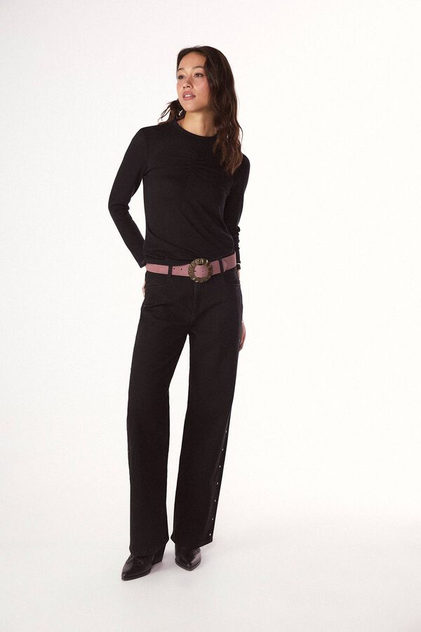 Slowlove Top frunce Negro