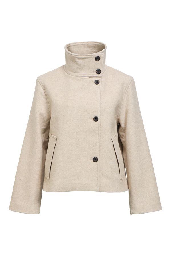 Object Chaqueta fieltro cruzada Beige
