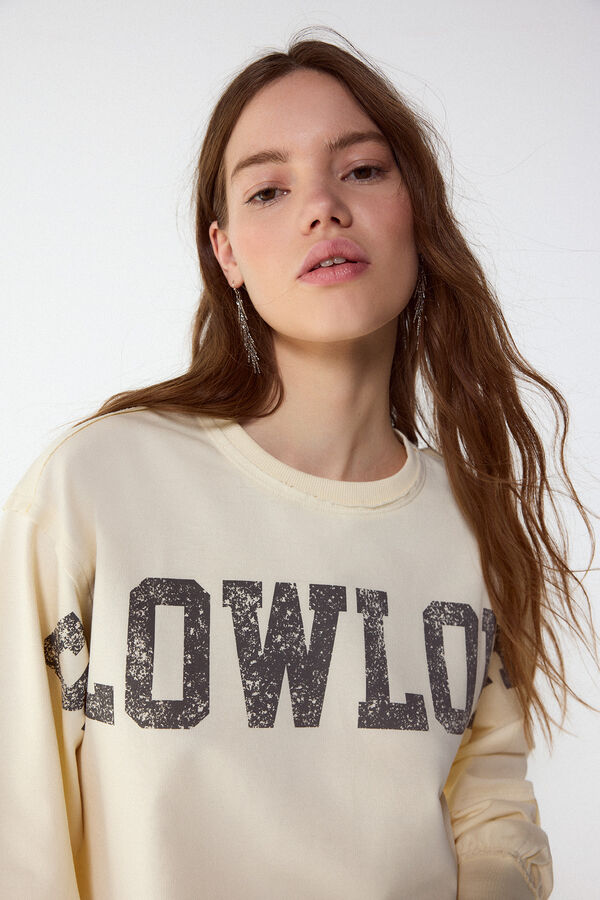 Slowlove Sudadera logo Estampado blanco